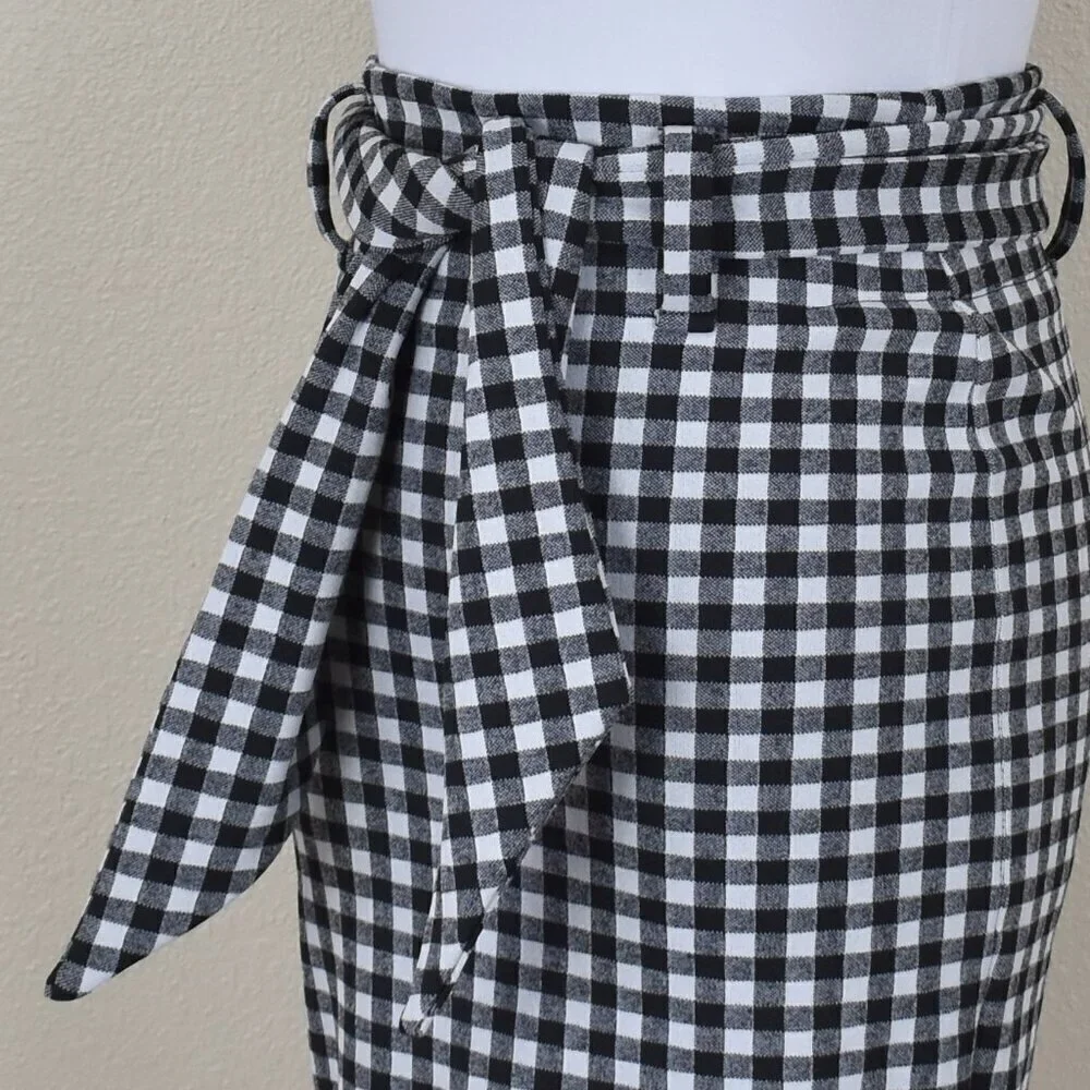 Anthropologie Maeve Gingham Plaid Pencil Skirt - XS
